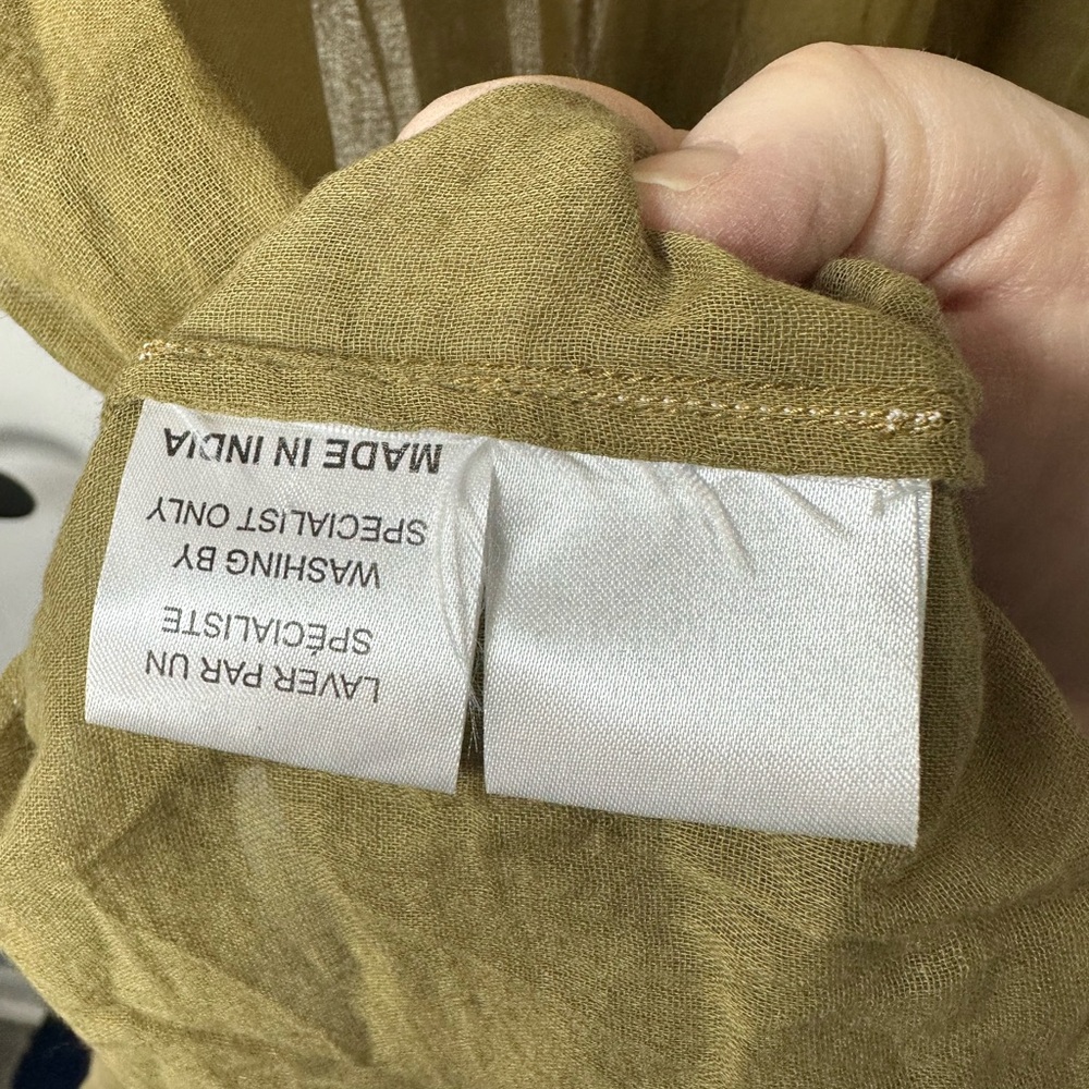 FC Mes Demoiselles Cotton Oversized Sheer Shirt – Olive Size 1 , FR 38/40 US 10 - Picture 4 of 9